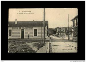 ALGERIE - HUSSEIN DEY - 19 - La poste et la rue Narbonne