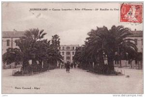 Algerie - Hussein Dey 1930, Caserne Lemercier- Allée d´Honneur, 32 Bataillon du Gén.....circule oui