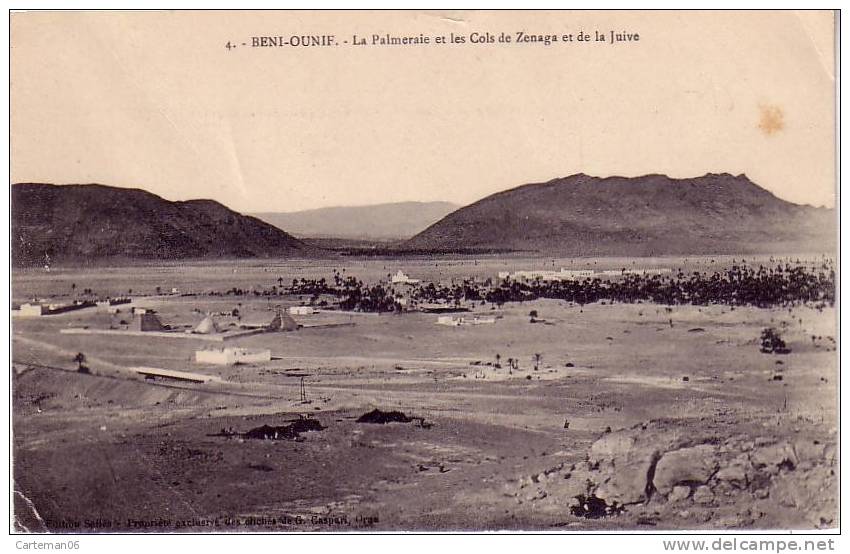 Judaïca - Algérie - Beni-Ounif - La palmeraie et les Cols de Zenaga et de la Juive