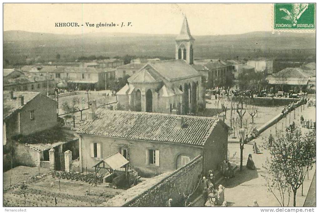 ALGERIE KHROUB VUE GENERALE PLACE