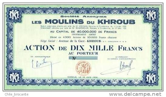 LES MOULINS DE KHROUB - 1956