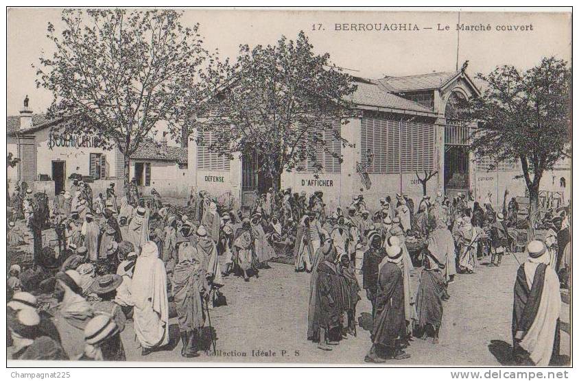 CPA ALGERIE BERROUAGHIA Le Marché Couvert Animation