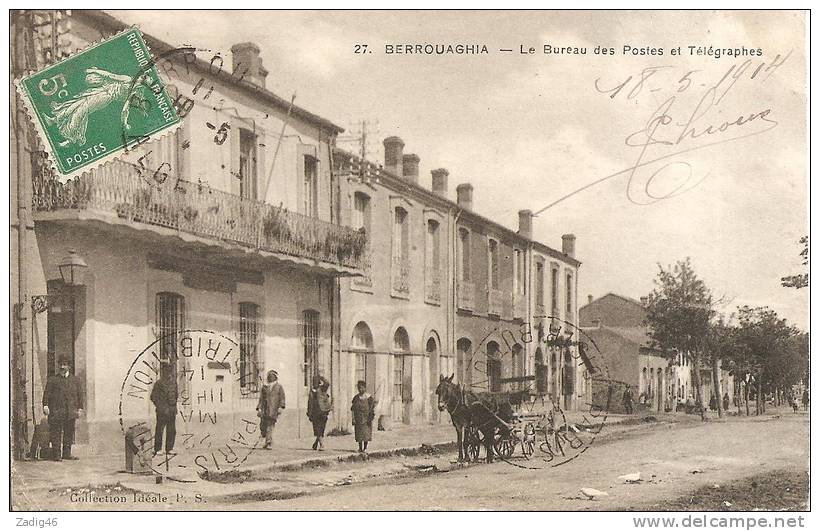 27 - BERROUAGHIA - LE BUREAU DES POSTES ET TELEGRAPHES
