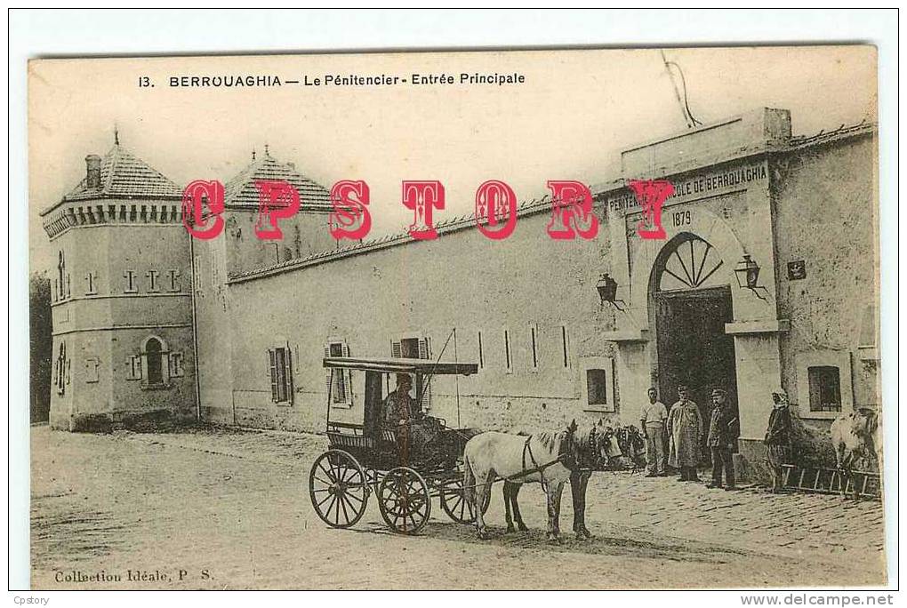 PRISON & JUSTICE - Pénitencier de Berrouaghia - Bagne & Bagnard - Dos Scané