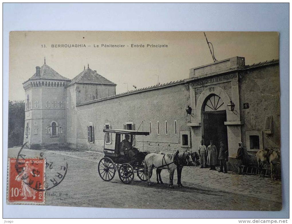 BERROUAGHIA    Le Pénitencier  -  Entrée Principale  (Jolie calèche)