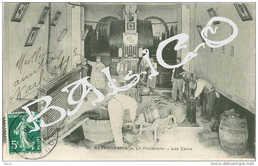Algérie - Berrouaghia - Le Pénitencier - Les Caves, en plein travail