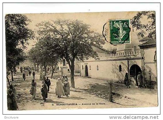 cpa BERROUAGHIA avenue de la gare - BELLE ANIMATION - 3