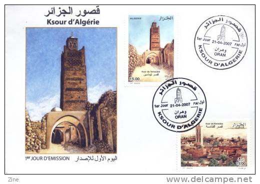 Algérie n° 1463/4 - FDC Ksours d'Algérie (Ksar de Kenadsa & Ksar de Temacine)