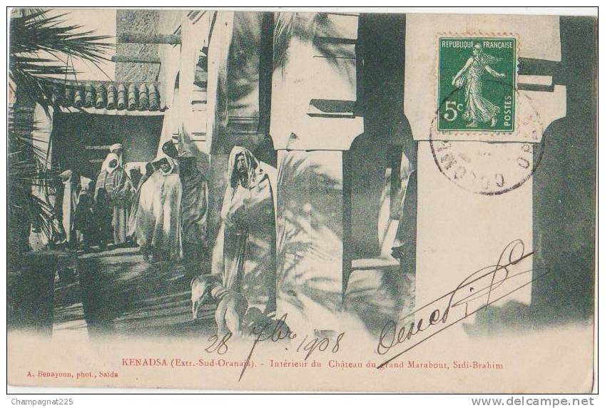 CPA MAROC KENADSA Intérieur du Château du Grand Marabout Sidi Brahim 1908
