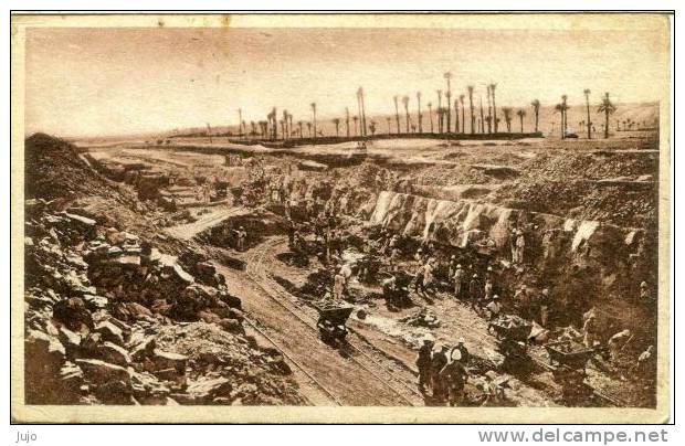 ALGERIE - KENADSA - Houillère - Tranchée d'Exploitation