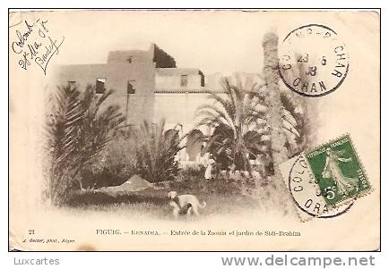 21. FIGUIG .KENADSA.  ENTREE DE LA ZAOUÏA ET JARDIN DE SIDI-BRAHIM.