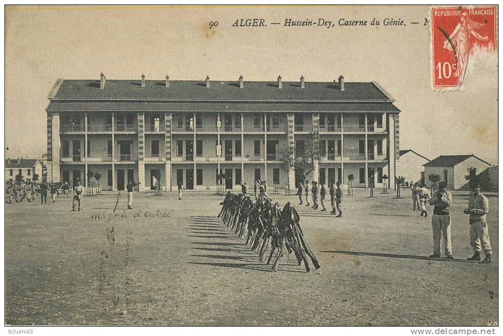 ALGERIE -  ALGER - HUSSEIN DEY - caserne du génie