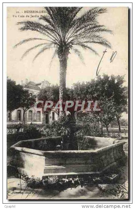 CPA Hussein Dey Un Coin du Jardin