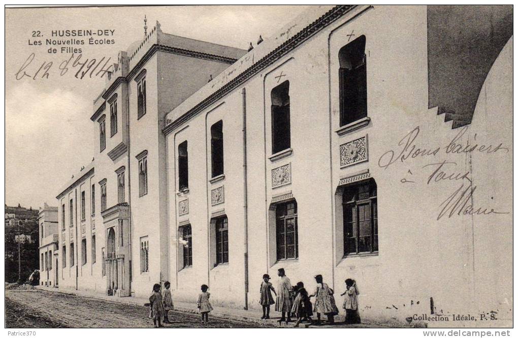 ALGERIE HUSSEIN DEY - Les Nouvelles écoles de filles Elèves Correspondance où l'on parle de cette affreuse Guerre