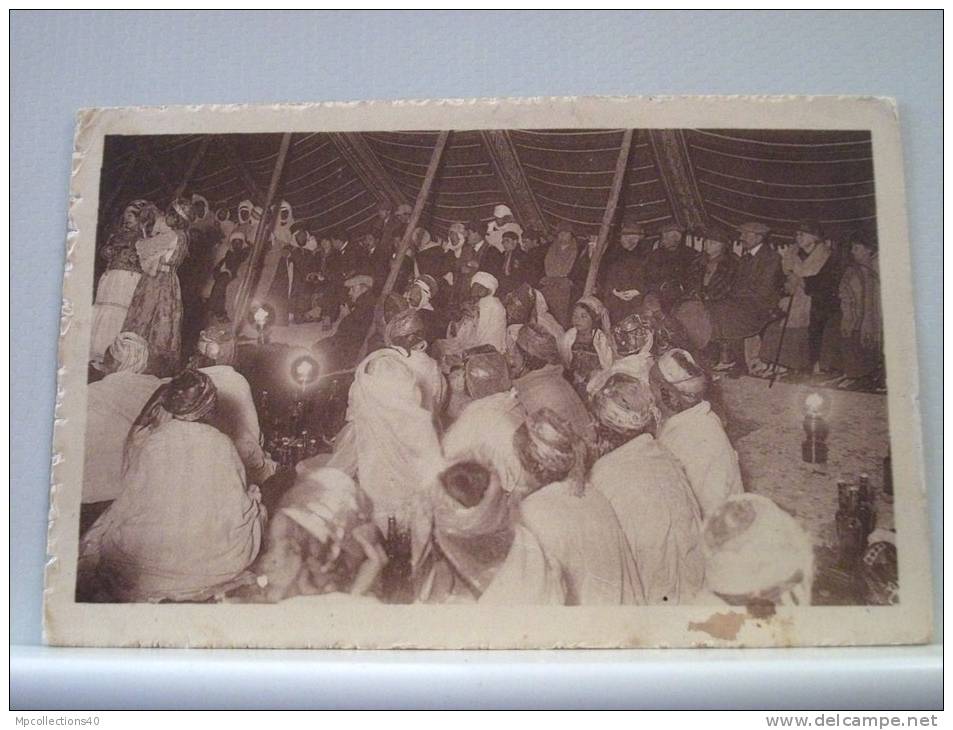 MAROC - DANSES D´OULEDS NAILS SOUS LA TENTE DEVANT LES TOURISTES - 1928 - ANIMATION(EDITION R. PROUHO HUSSEIN DEY N°150)