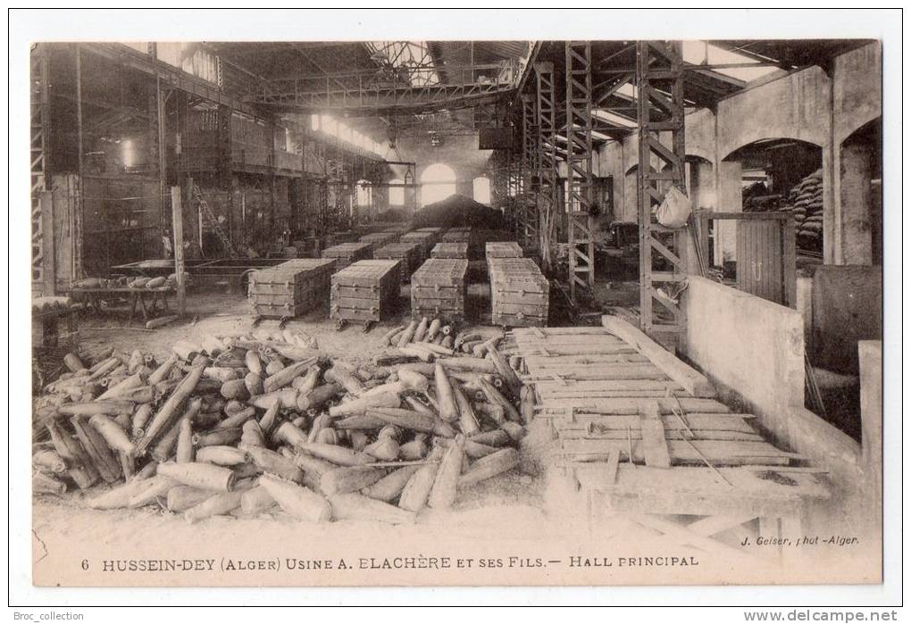 Hussein-Dey (Alger), usine A. Blachère et ses fils, hall principal, J. Geiser, n° 6, Algérie