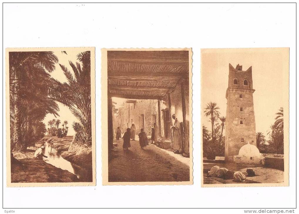 lot  de 3  superbe carte postale algerie année 30 col.AFRIQUE r.Prouho_Hussein.Dey  TBE