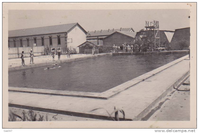 cpa Réf-JP-657  ( Algérie )   du  Monde autour de la Picine à  HUSSEIN DEY  sous le Soleil
