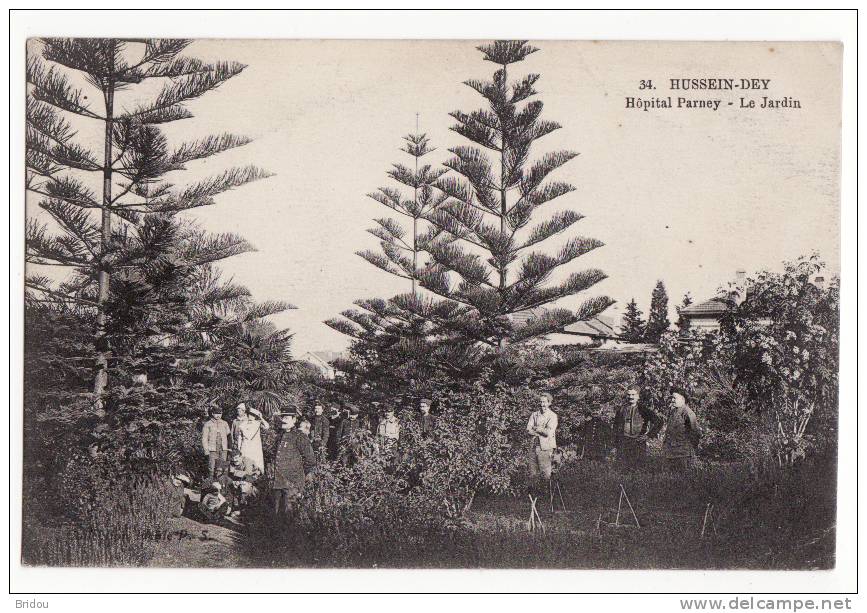 Algérie  HUSSEIN DEY   Hôpital Parney - Le jardin
