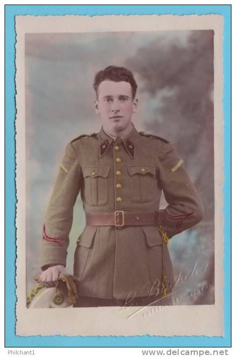 carte photo Soldat 19ème régiment du génie à Hussein Dey - 2 scan