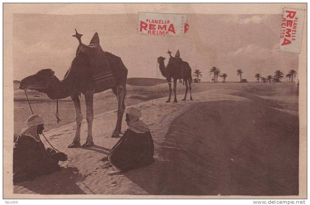 CPA COLLECTION PROUHO HUSSEIN DEY.MOKASENIS EN TOURNEE AU DESERT LA PAUSE.