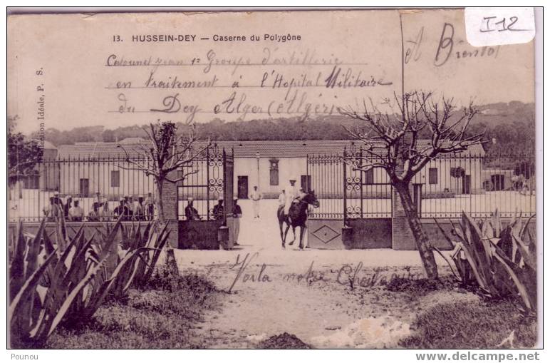 - ALGERIE - HUSSEIN DEY - CASERNE DU POLYGONE - CHEVAL (I 12)