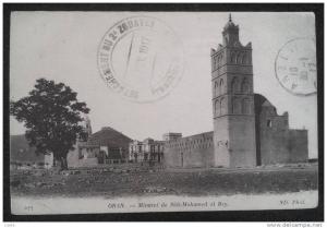 Cachet Franchise Militaire Détachement du 2e Zouave sur CPA Oran Oblitérée Arzew 1917