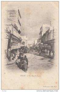 CPA  ALGERIE  ORAN  Rue d' ARZEW  Commerces animation