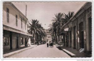 ALGERIE, ARZEW/ BELLE VUE ANIMEE DANS LA RUE PRINCIPALE