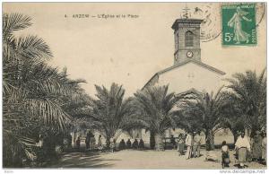 ALGERIE - ARZEW - L´EGLISE ET LA PLACE