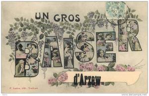 ALGERIE - ARZEW - UN GROS BAISER - LETTRES AVEC FEMMES