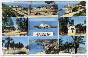 ARZEW ALGERIE - MULTIVUES PHARE, EGLISE, ALLEE DES PALMIERS...... ( EDITIONS GARNIER SAINT EUGENE ALGER )