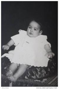 Photographie/Carte postaleuun joli bébé de 3 mois av froufrous Oran Ex colonie française-photo Henri r d'Arzew à Oran