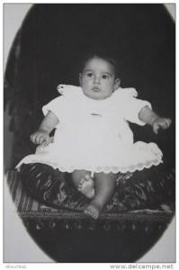 Photographie/Carte postaleuun joli bébé de 3 mois av froufrous Oran Ex colonie française-photo Henri r d'Arzew à Oran