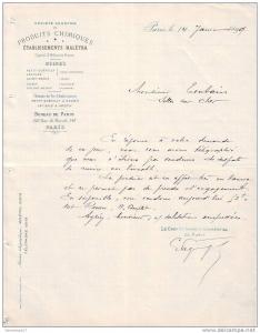 75 237 PARIS Produit chimique MALETRA Usine à PETIT QUEVILLY LESCURE CAEN SALINE ARZEW 1899 Lac Salé ARZEW