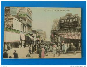 Algerie - oran - la rue d'arzew - cordonnerie francaise