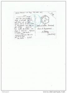 POSTE NAVALE - FLOTILLE DUQUESNE sur carte postale d'ARZEW du 24-4-1958