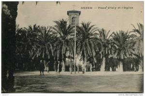 CPA ARZEW-PLACE D'ISLY ET L'EGLISE