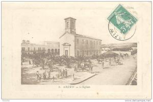 ALGERIE.  ARZEW.  L'EGLISE.  ANIMATION.  1912.