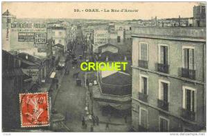 cpa Oran, la Rue d'Arzew, éd Bringau 29