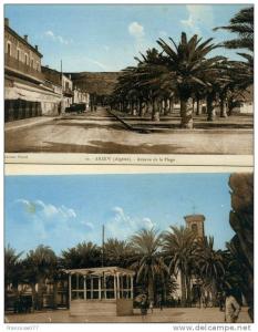 ARZEW  TROIS CARTES PLACE DE L'EGLISE   AVENUE DE LA PLAGE  LE MONUMENT