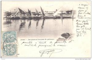 --ARZEW -- LES QUAIS ET BARQUES DE PECHEURS -- -