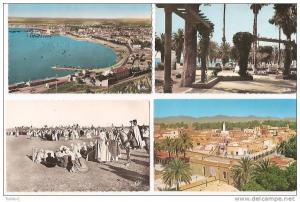 Algérie, lot de 12 cartes postales,Arzew (2), Biskra (2), Bougie (2), Djemila (2), Géryville (2), Maison Carrée (2) -