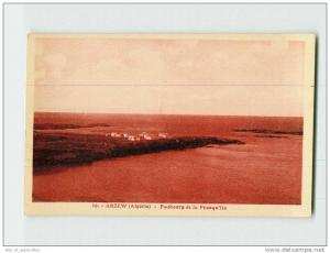 393 )  ARZEW. Faubourg de la Presqu'Ile  . (2 Scans) .Année 19** . Édit./Phot ALBERT  .Exp/Dest