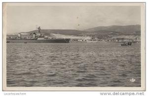 X5122 ARZEW VUE GENERALE PRISE DE LA DIGUE BATEAU DE GUERRE
