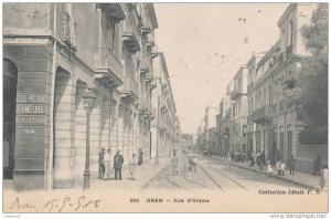 ORAN cpa animée Rue d' Arzew