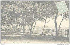 ALGERIE.  ARZEW.  LE JARDIN PUBLIC.  GROS PLAN.  1906