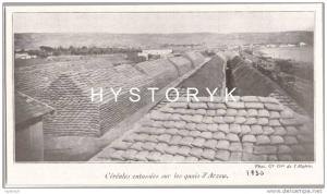 arzew algerie céréales entasses 16x9Cm 1930 rare photo issu d´un magazine ançien de cette année là
