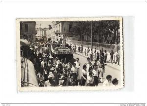 ALGERIE Arzew Photo, Procession de la Vierge, Notre Dame de la Mer, Char Reine du Ciel, Photo 9x13, 195?