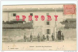 RARE - ALGERIE - ARZEW - Caserne - Quartier Militaire des Tirailleurs - Geiser n° 8 - Dos Scané
